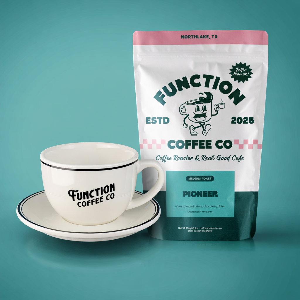 Pioneer Coffee & Signature Mug + Saucer Bundle