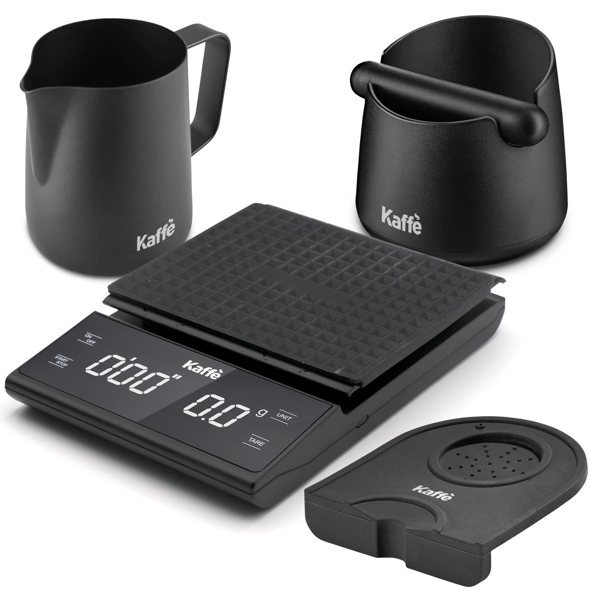 Espresso Starter Kit (Knock Box, Coffee Scale, Tamper Mat, Milk Pitcher), KF1190