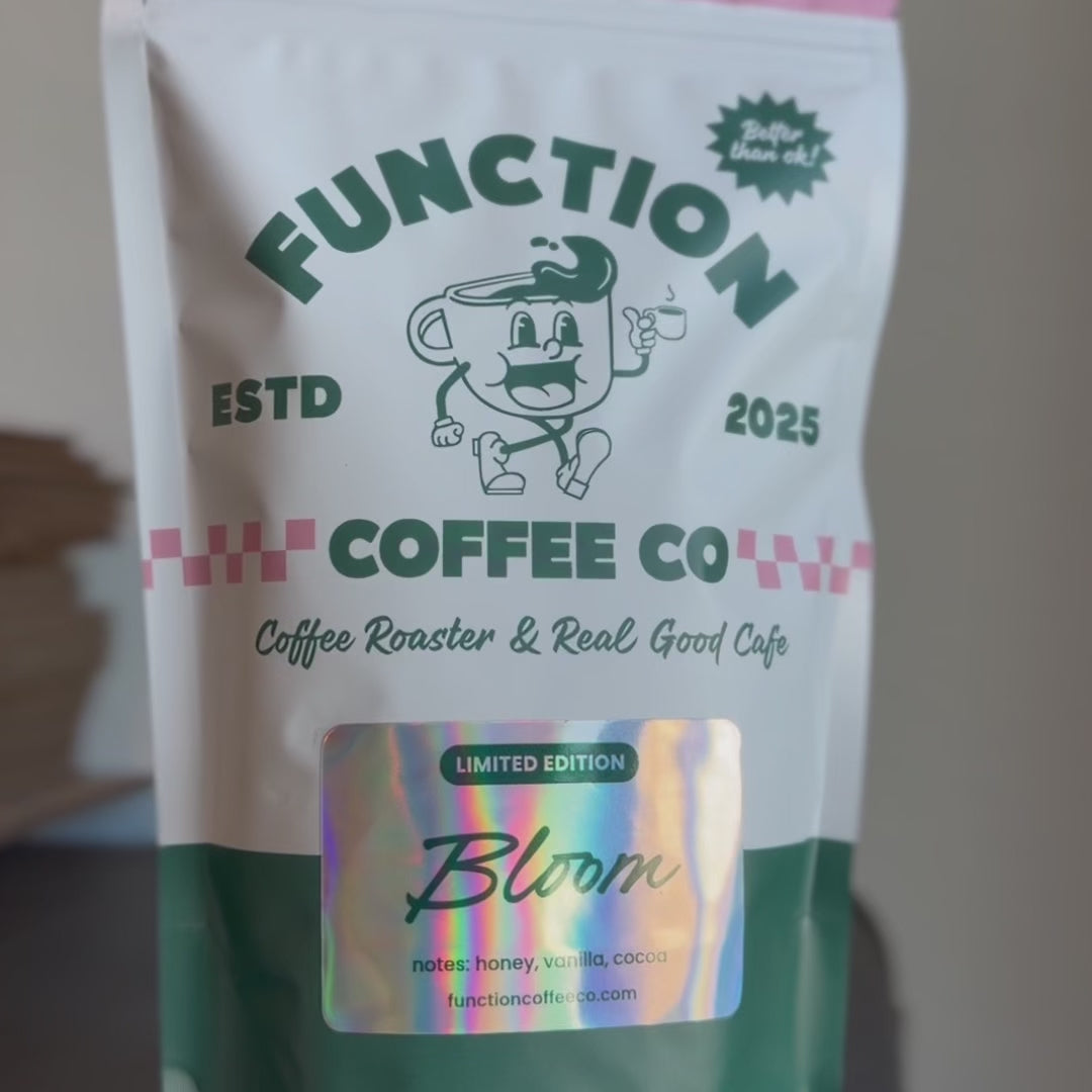 Video of Bloom limited edition coffee from Function Coffee Co.